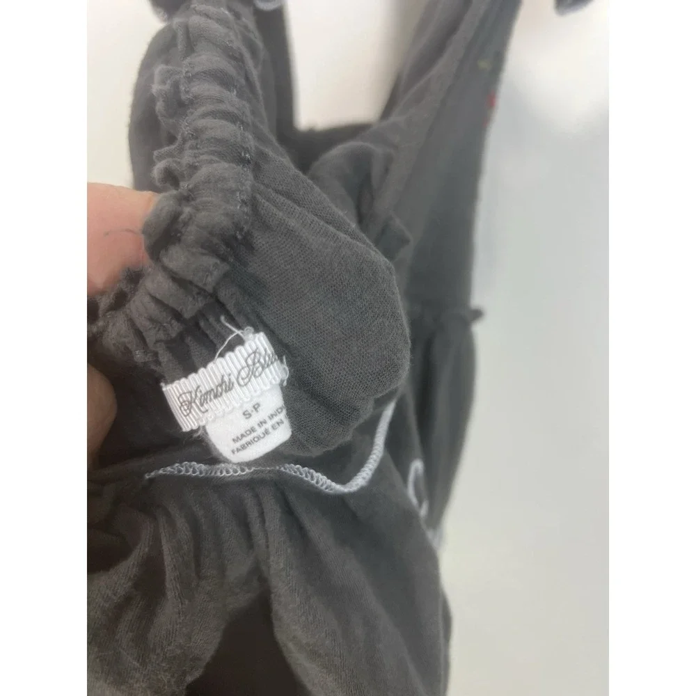 Kimchi Blue Urban Outfitters Kristy Babydoll Embroidered Tank Gray S Festival - Picture 4 of 7